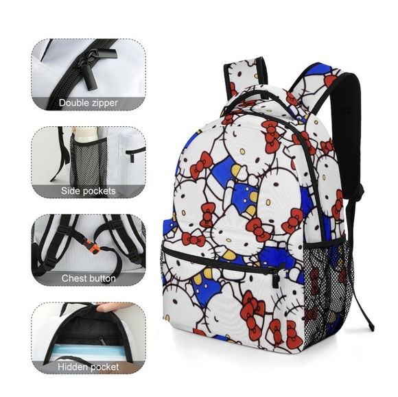 NWT KNAKHOF Hello Kitty Bookbag - Picture 4 of 9